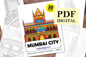 Mumbai Coloring Book for Adults