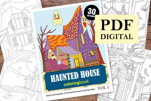  Haunted House Coloring Book for Adults