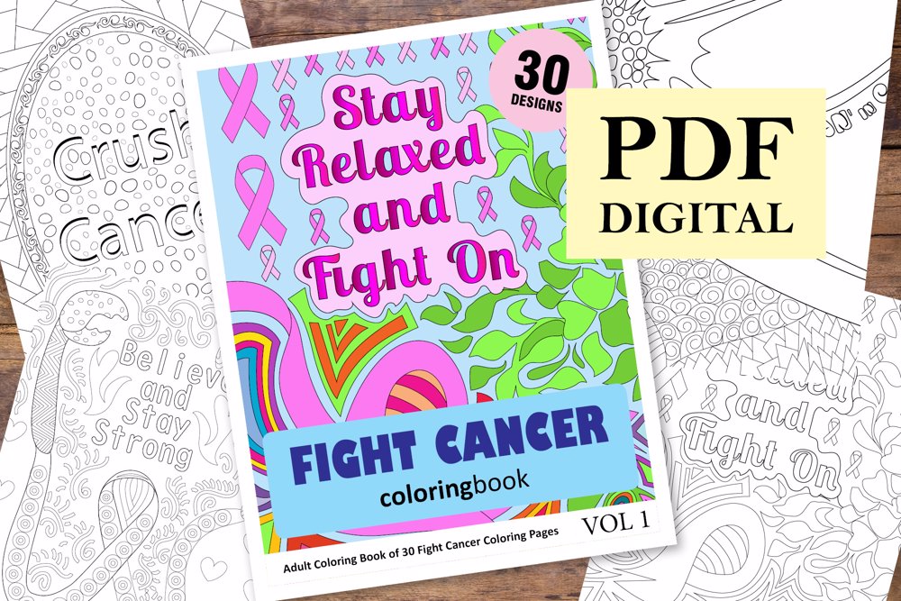 Fight Cancer Coloring Book for Adults
