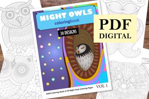 Night Owls Coloring Book for Adults