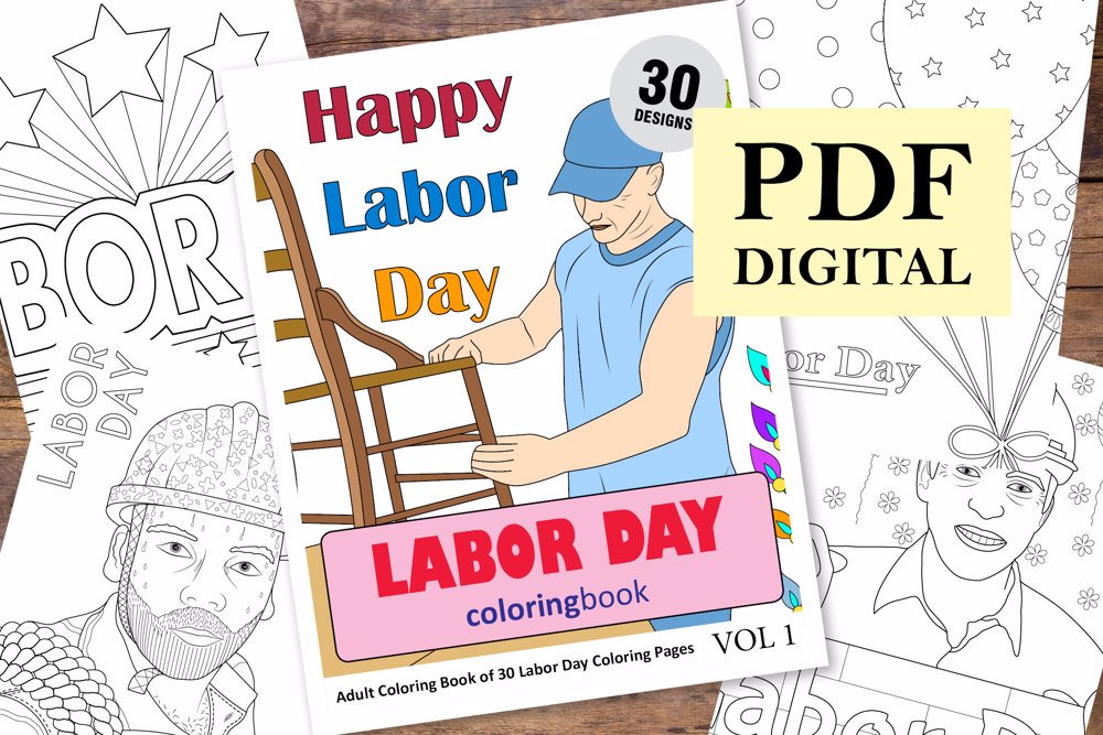 Labor Day Coloring Book for Adults
