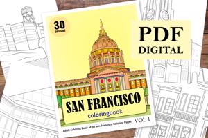 San Francisco Coloring Book for Adults
