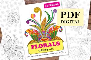 Florals Coloring Book for Adults