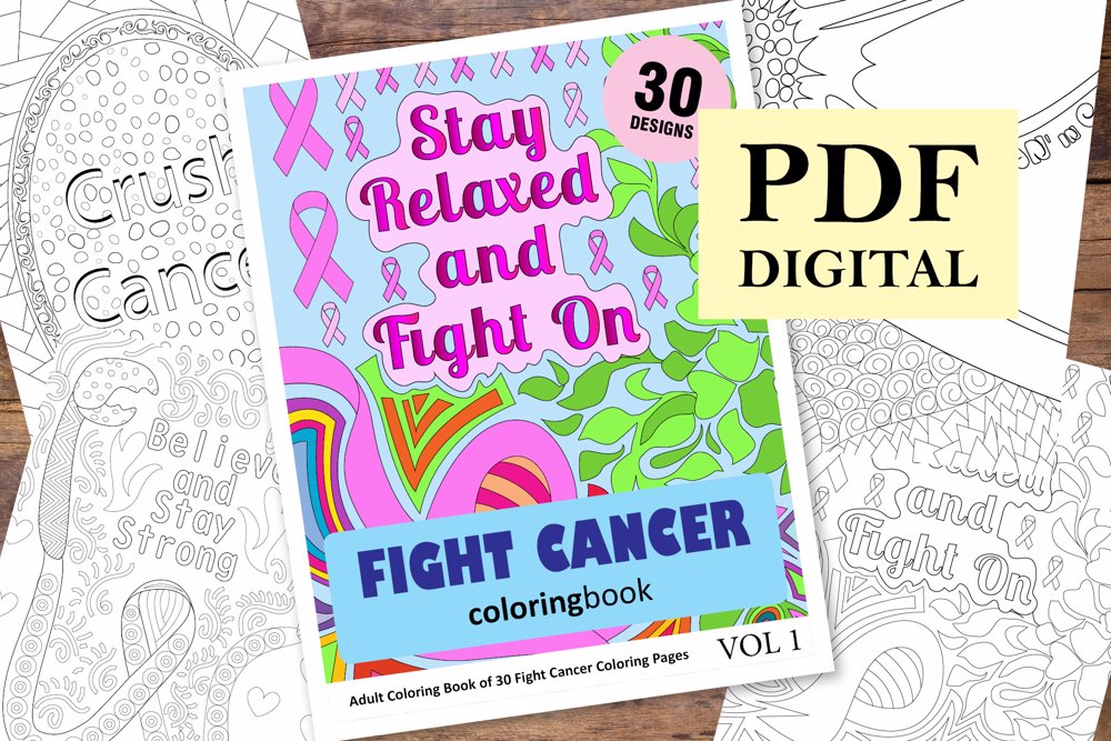 Fight Cancer Coloring Book for Adults