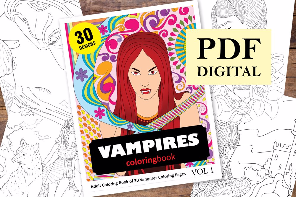 Vampires Coloring Book for Adults