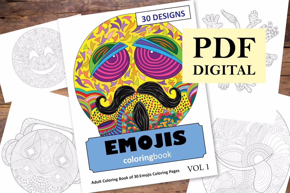 Emojis Coloring Book for Adults