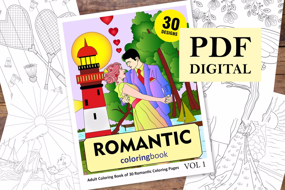 Romantic Coloring Book for Adults