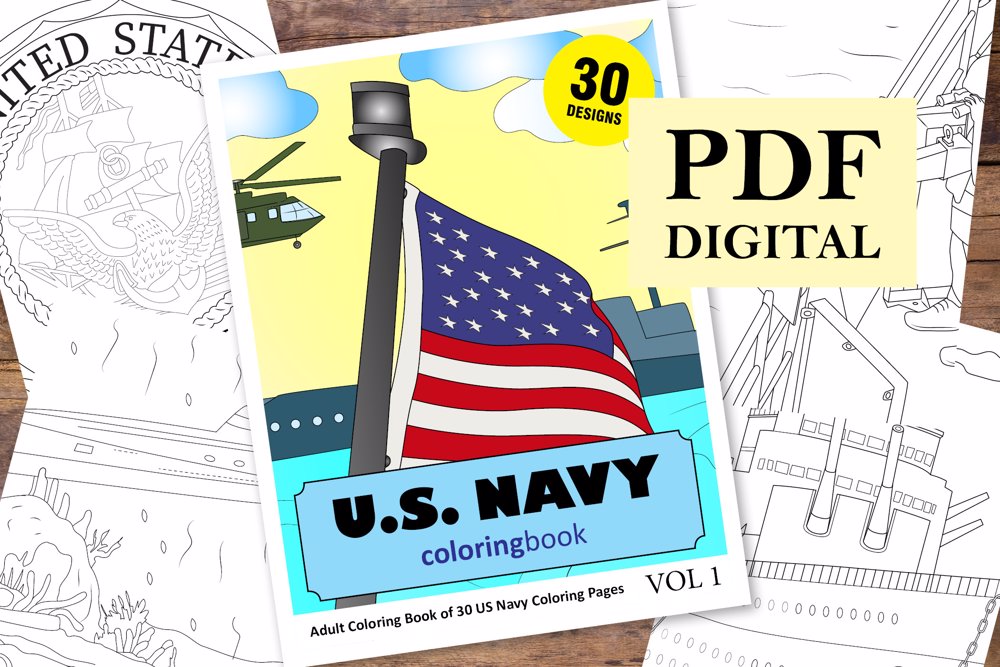  US Navy Coloring Book for Adults