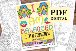 I AM Affirmations Coloring Book for Adults