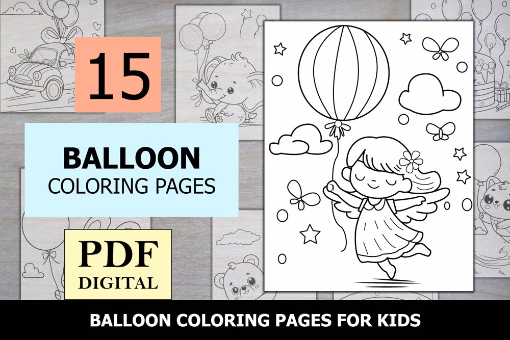 Balloon Coloring Book for Kids