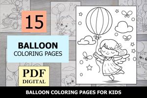 Balloon Coloring Book for Kids