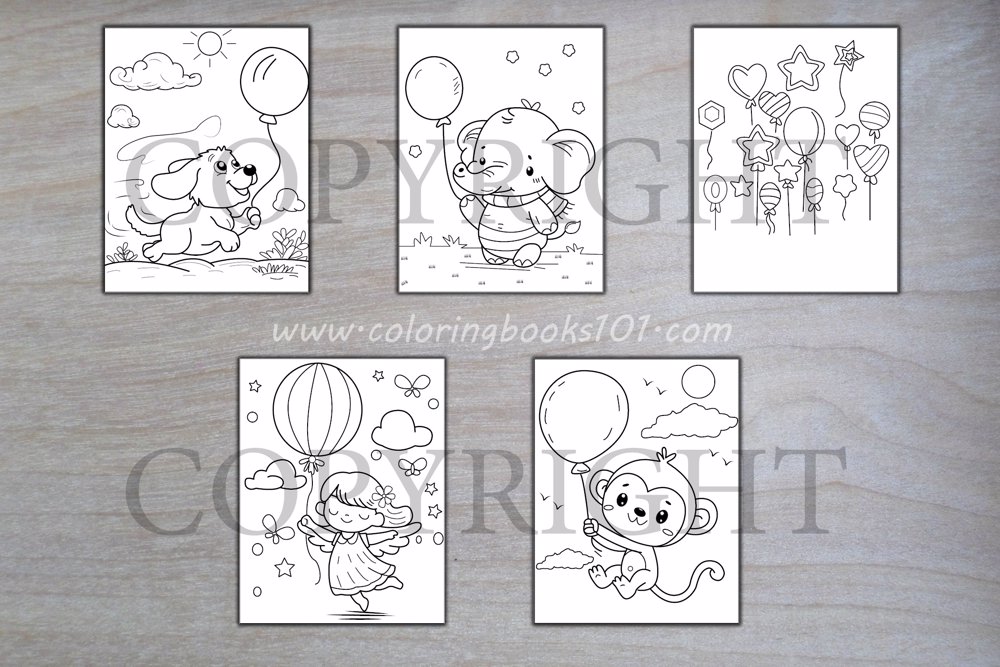 Balloon Coloring Book for Kids