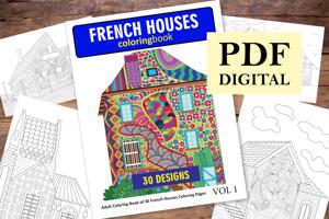  French Houses Coloring Book for Adults