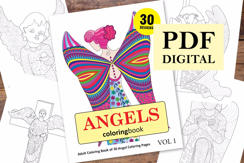 Angels Coloring Book for Adults