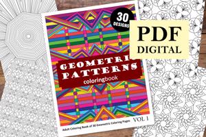 Geometric Patterns Coloring Book for Adults