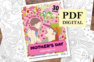 Mothers Day Coloring Book for Adults