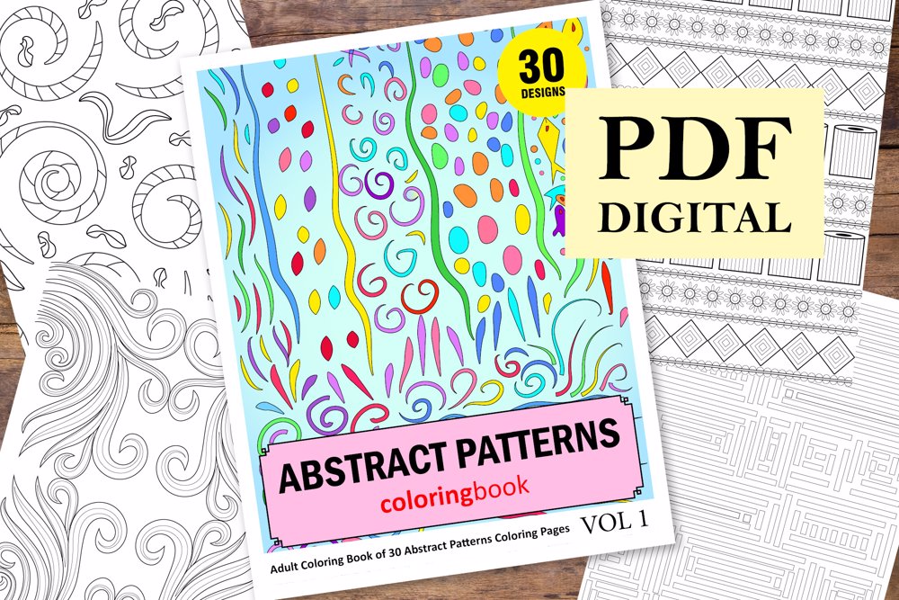 Abstract Patterns Coloring Book for Adults