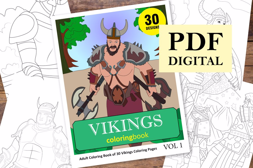 Vikings Coloring Book for Adults