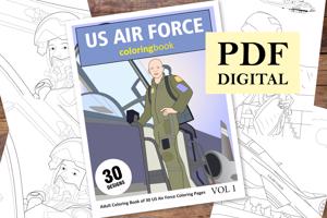 US Air Force Coloring Book for Adults
