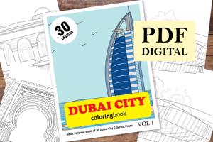 Dubai Coloring Book for Adults