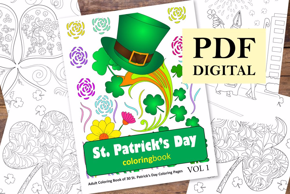 St Patrick’s Day Coloring Book for Adults