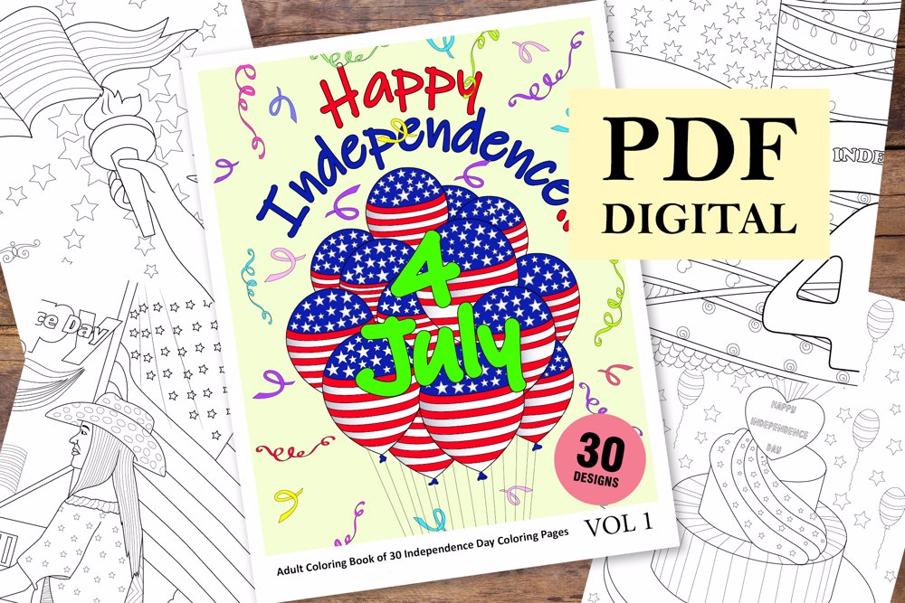 Independence Day Coloring Book for Adults