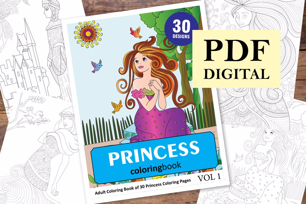 Princess Coloring Book for Adults