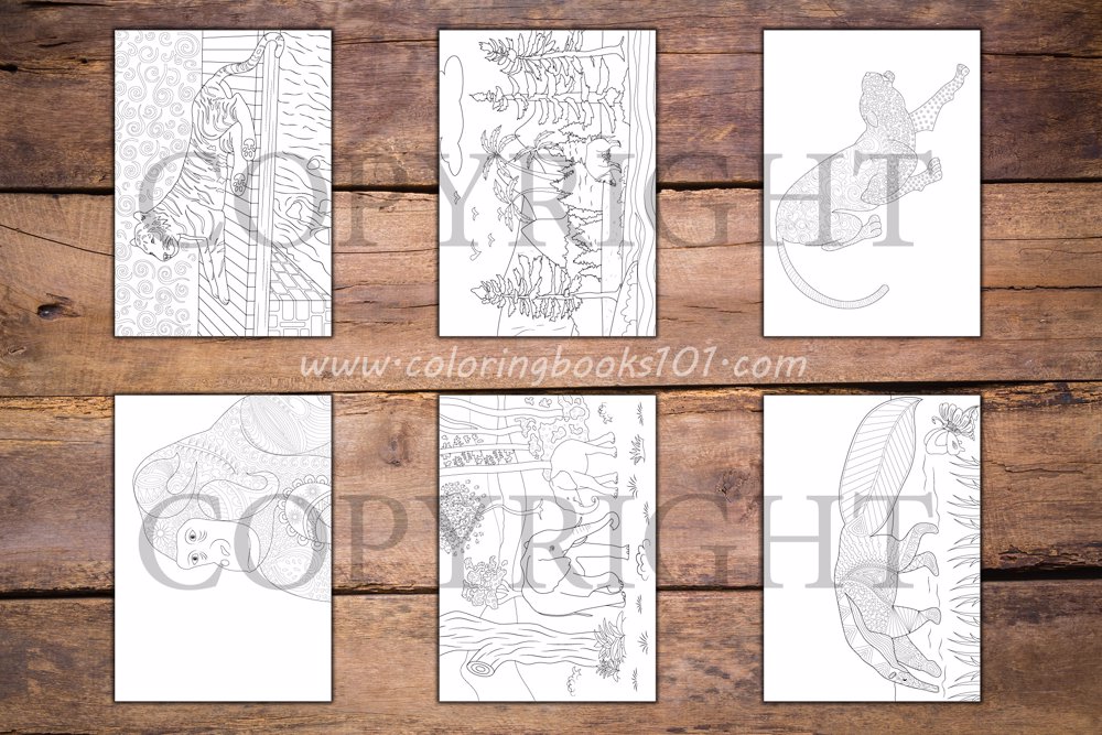 Wild Animals Coloring Book for Adults