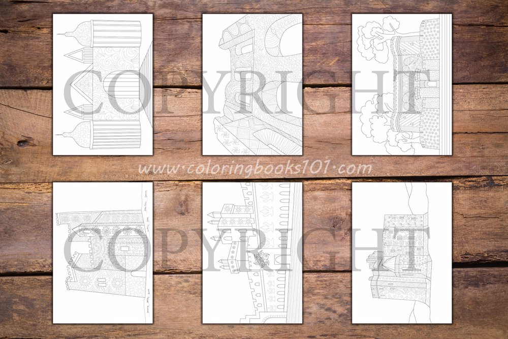 Castles Coloring Book for Adults