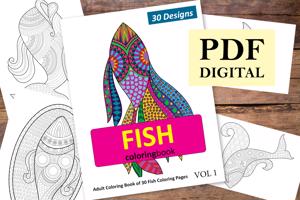 Fish Coloring Book for Adults