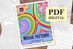 Mosaic Patterns Coloring Book for Adults