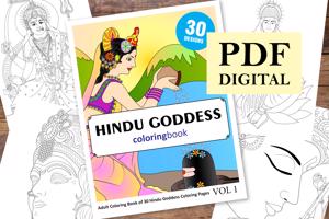 Hindu Goddess Coloring Book for Adults