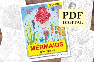 Mermaids Coloring Book for Adults