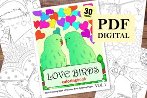 Love Birds Coloring Book for Adults