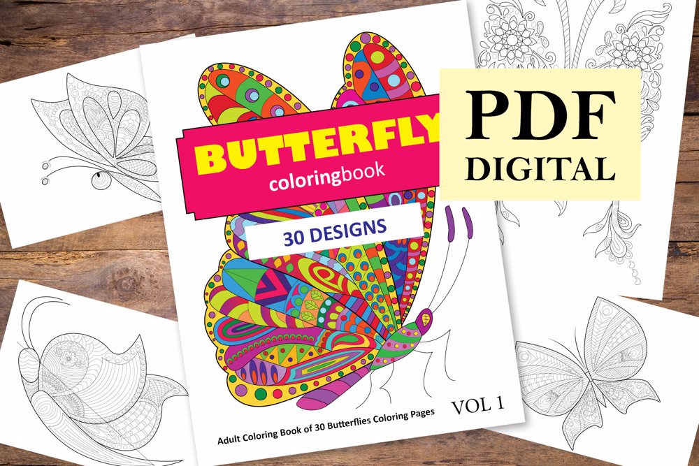 Butterfly Coloring Book for Adults