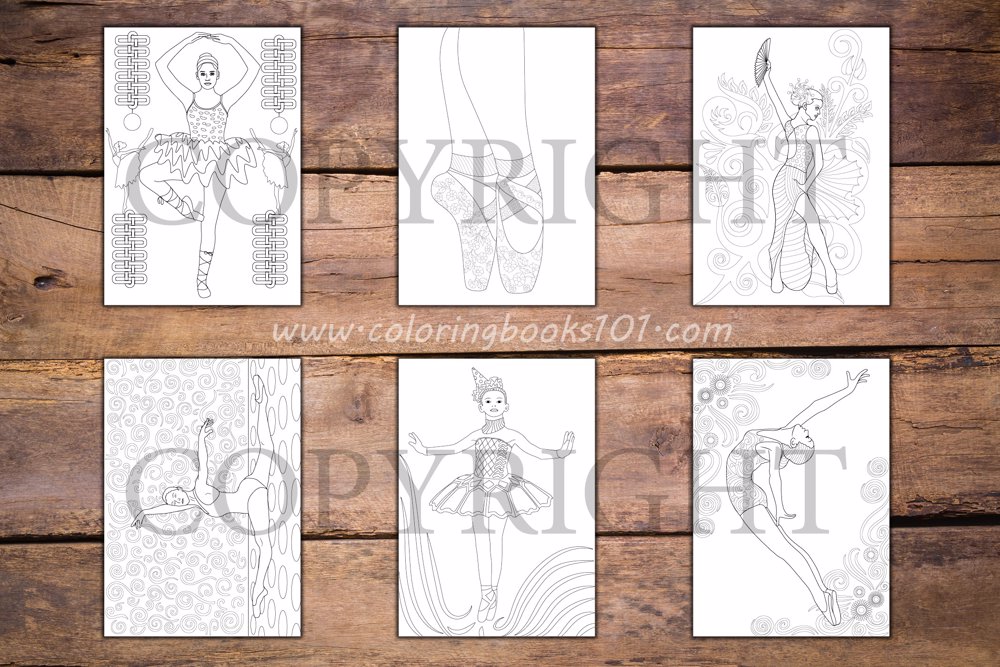 Ballerina Coloring Book for Adults