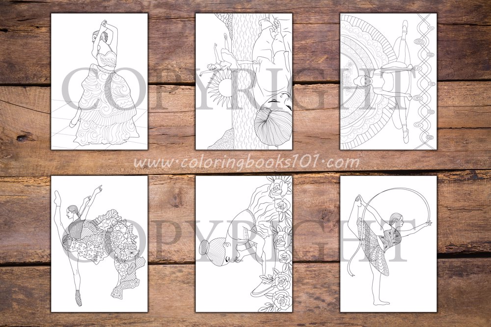 Ballerina Coloring Book for Adults