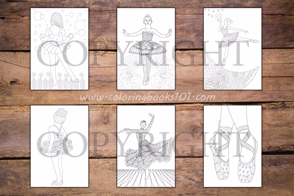 Ballerina Coloring Book for Adults